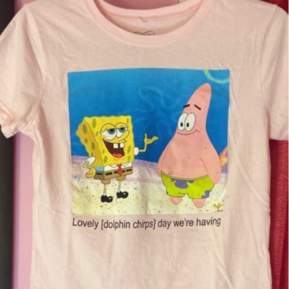 Spongebob “Sailor Mouth” 🐬 Graphic T-Shirt Nickelodeon Cartoon Women’s Medium - Picture 2 of 3